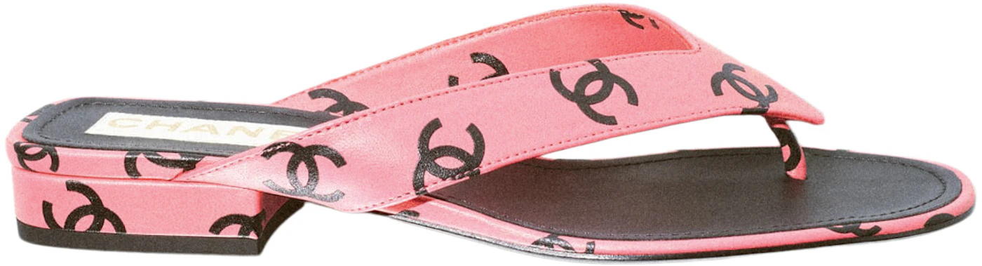 CHANEL Coral Pink Thong Sandals Size 38 – JDEX Styles
