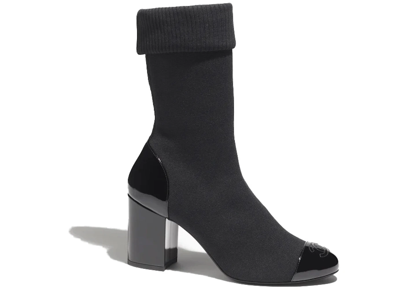 Louis Vuitton Black Patent Leather Sock Boots It 37 | 7