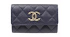 Tarjetero Chanel CC Azul marino Azul (AP3187)