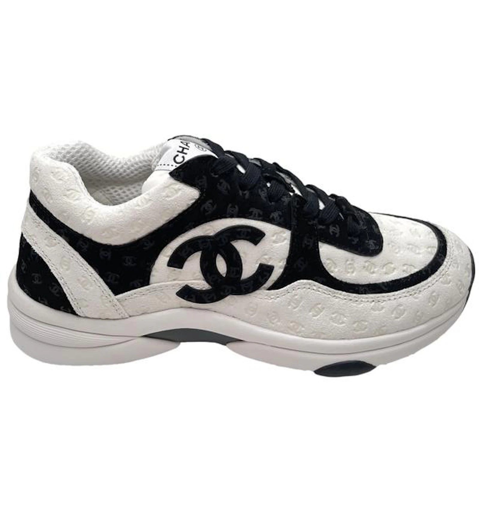 Chanel white and grey trainers Clearance