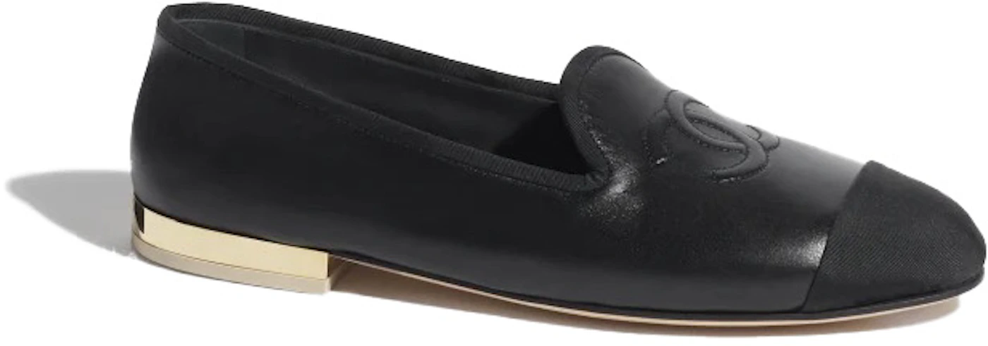 size 38.5EU NIB CHANEL Black Quilted Flap Turnlock Gold CC Logo Loafer  Receipt
