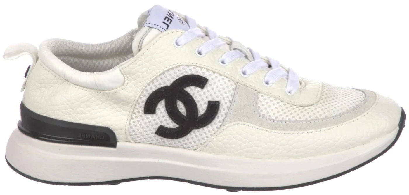 Chanel CC Logo Trainer White Black