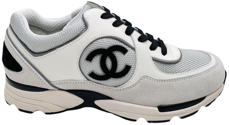 Chanel Leather white and black trainer sneaker