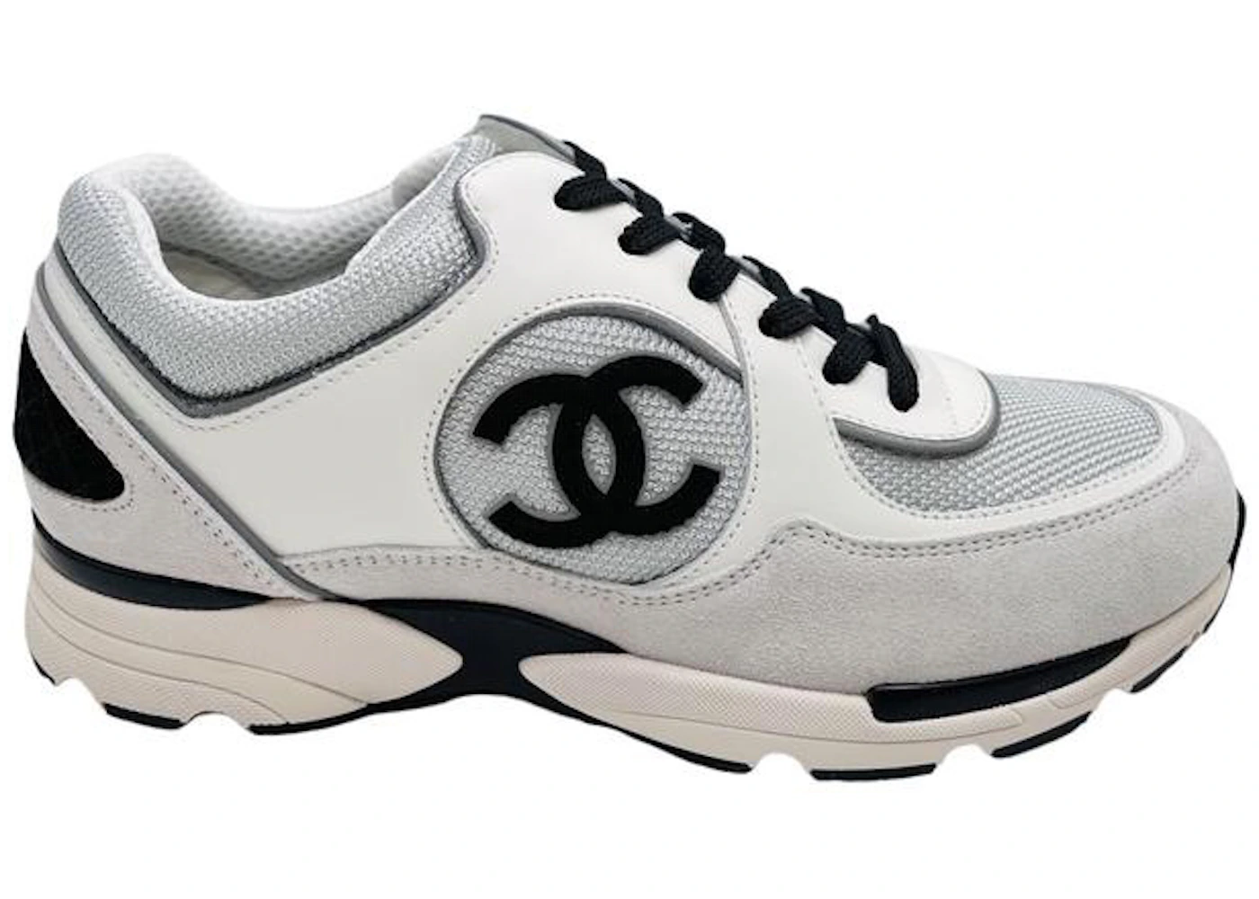 chanel white and black sneakers