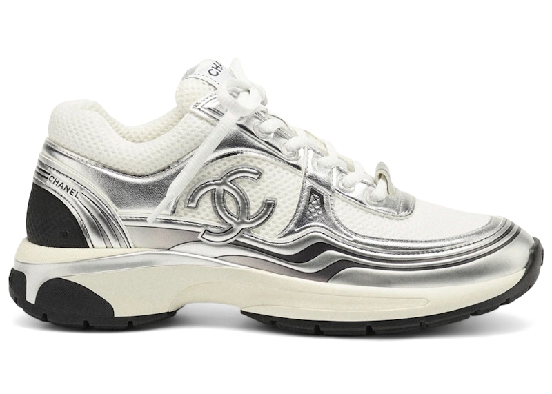 Chanel CC Runner White Silver