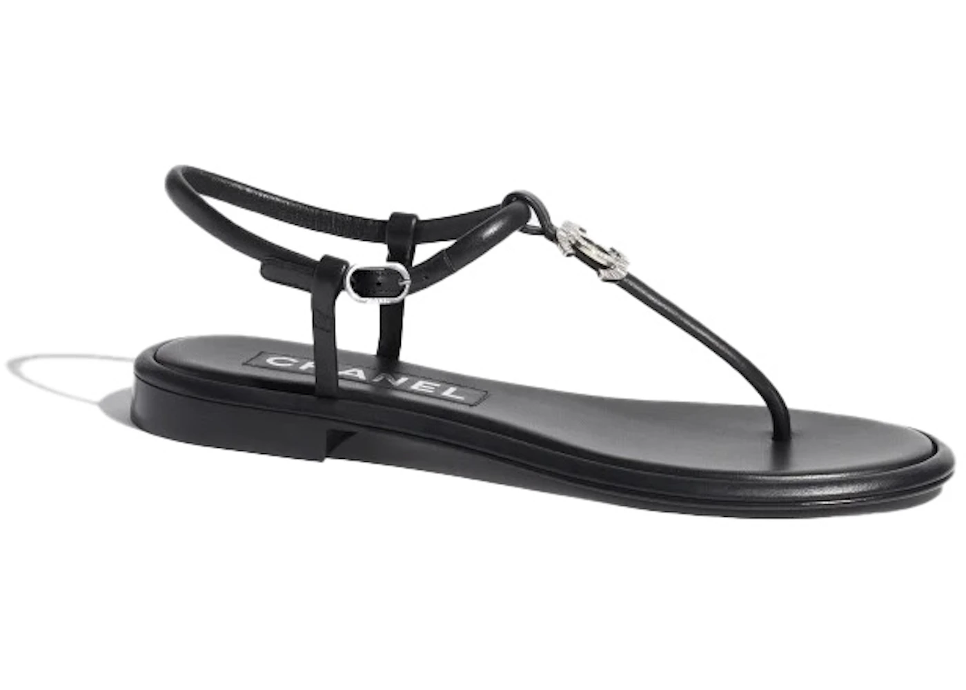 Chanel cc black sandals Clearance