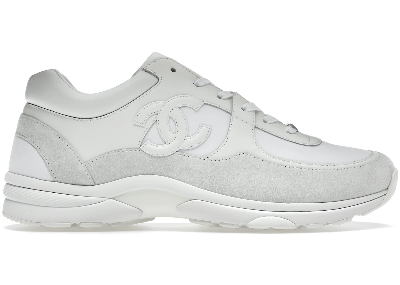 Trainers Chanel White size 41.5 EU in Suede - 25272405