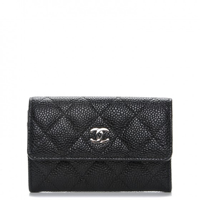 chanel caviar card holder price