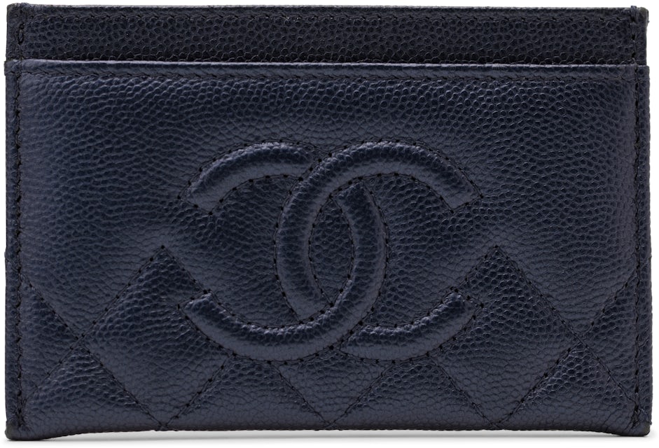 Chanel CC Metallic Quilted Leather Wallet