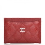 Chanel Lambskin Quilted Book Card Holder on Chain Black