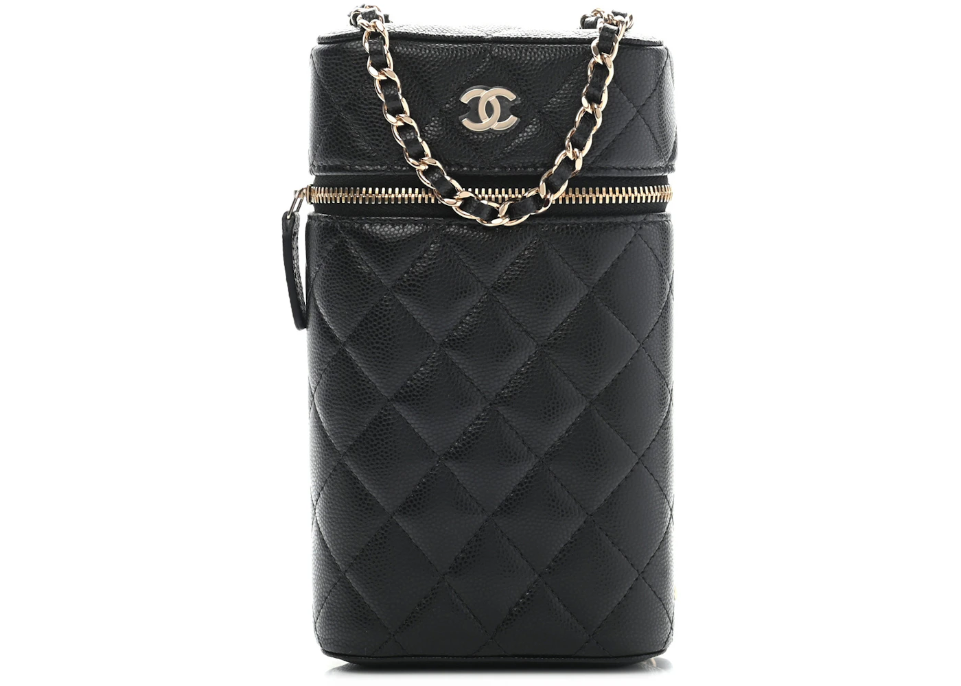 Chanel phone holder with chain black Clearance