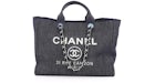 Chanel Deauville Chain Tote Large Dark Blue
