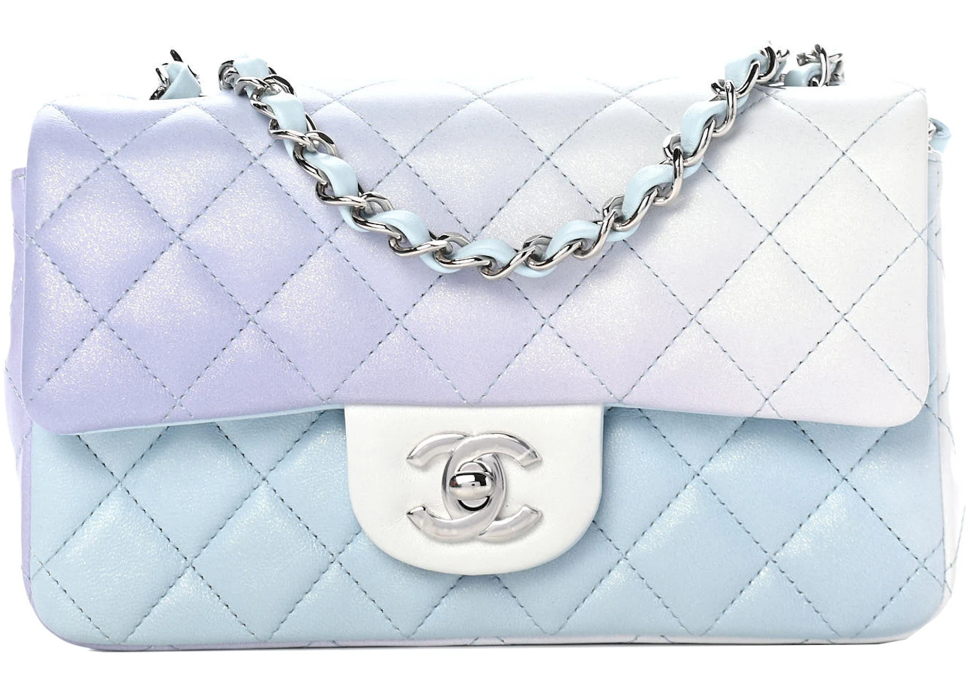 Chanel Mini Flap Bag 21K Ombre Lambskin Mulitcolor in Lambskin Leather with  Silver-tone - US