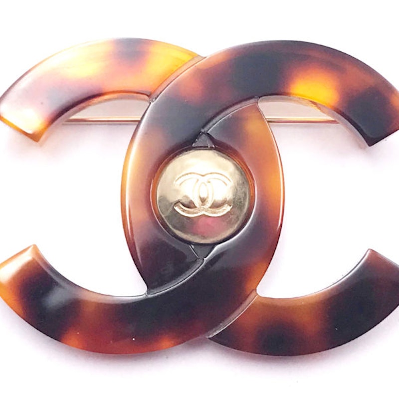 Chanel double c on sale brooch