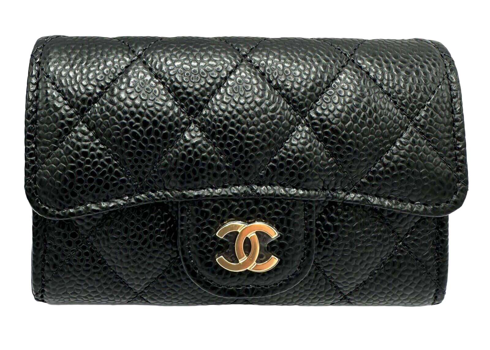 Chanel Classic Card Holder AP0214 Black in Grained Calfskin 