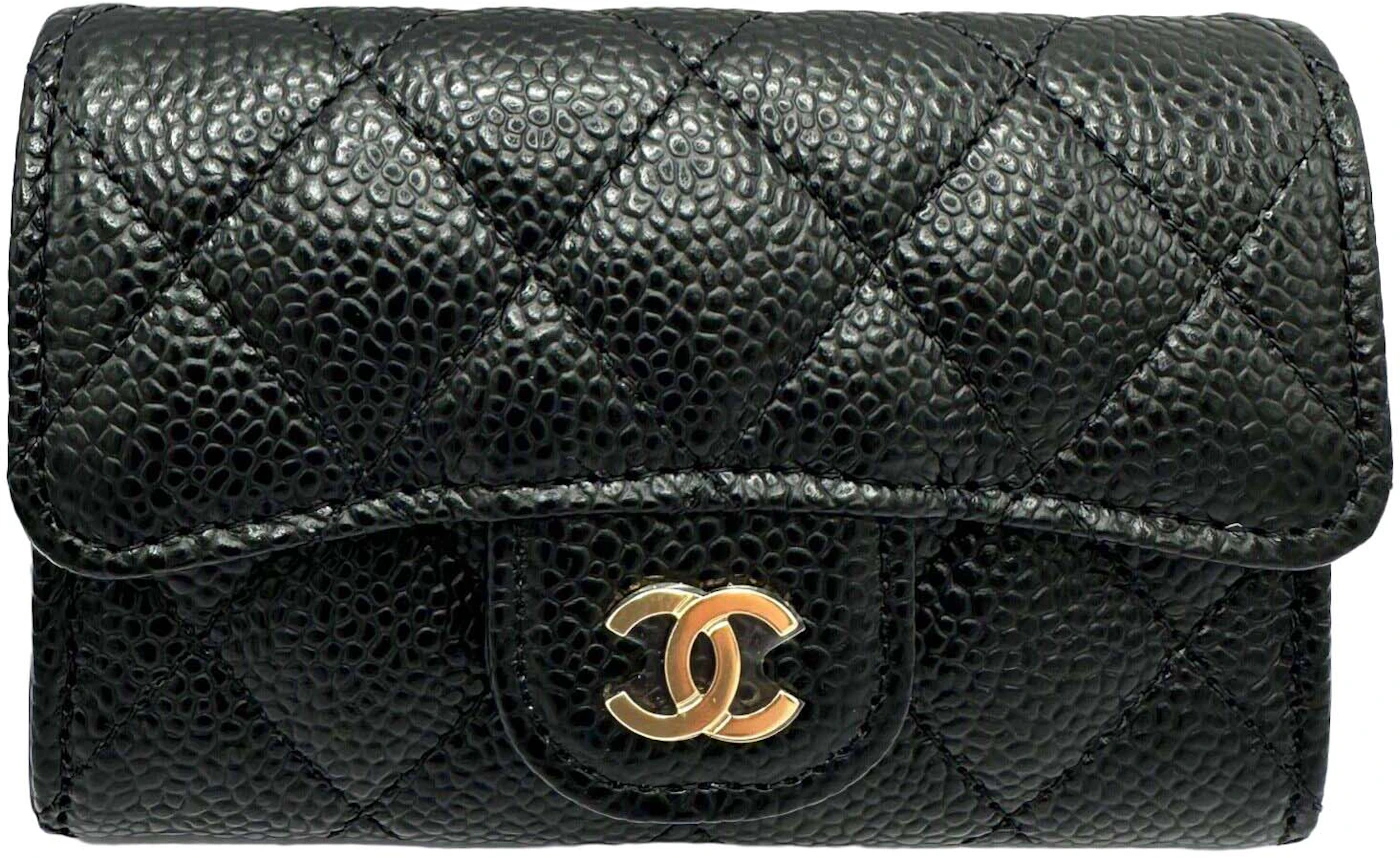 Chanel Classic Card Holder AP0214 Black in Grained Calfskin