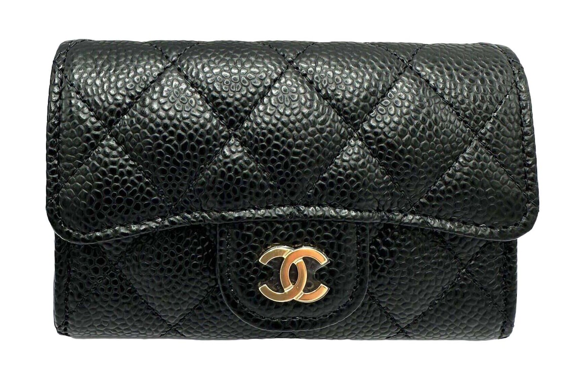 Pre-owned Chanel Classic Card Holder Ap0214 Black