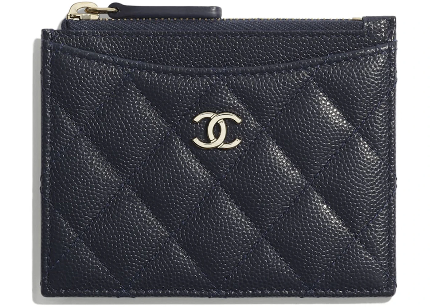 Chanel card holder grained calfskin Clearance