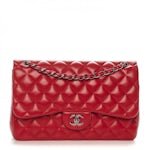 Chanel 10C Red Caviar Maxi Quilted Classic 2.55 Jumbo XL Flap Bag –  Boutique Patina