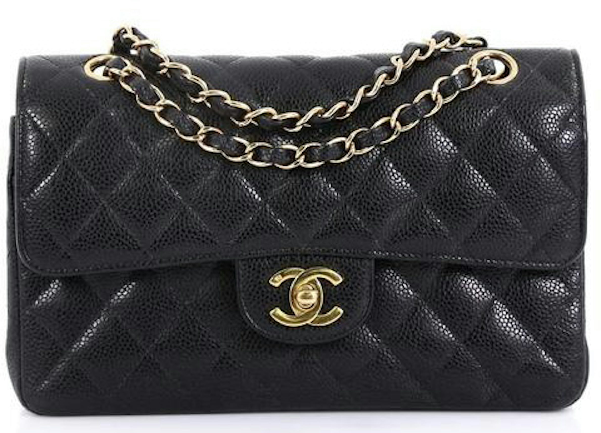 CHANEL Maroon Caviar Leather Boston Bag