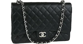 Chanel Classic Double Flap Quilted Maxi Caviar Black