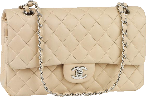 Chanel Vintage Beige Lambskin Medium Classic Flap  Jadore Couture