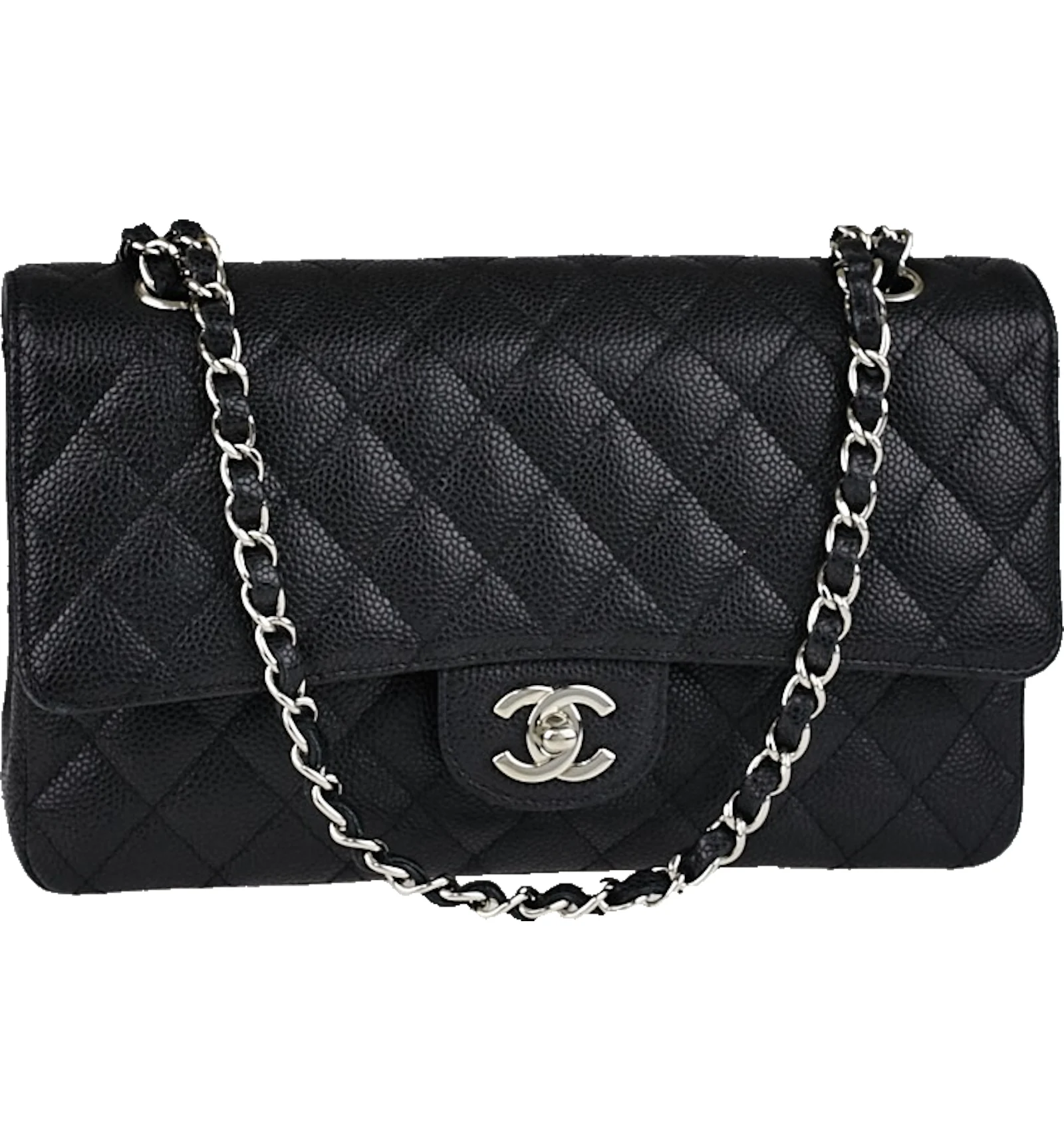 Chanel silver quilted bag sales