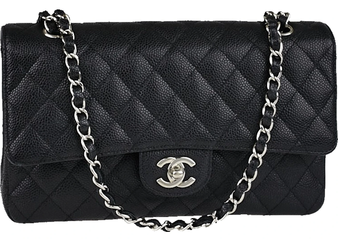 chanel classic flap black caviar bag