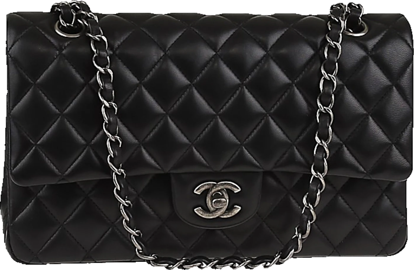 Chanel Black Quilted Lambskin Classic Double Flap Medium Q6B0101IK0A93