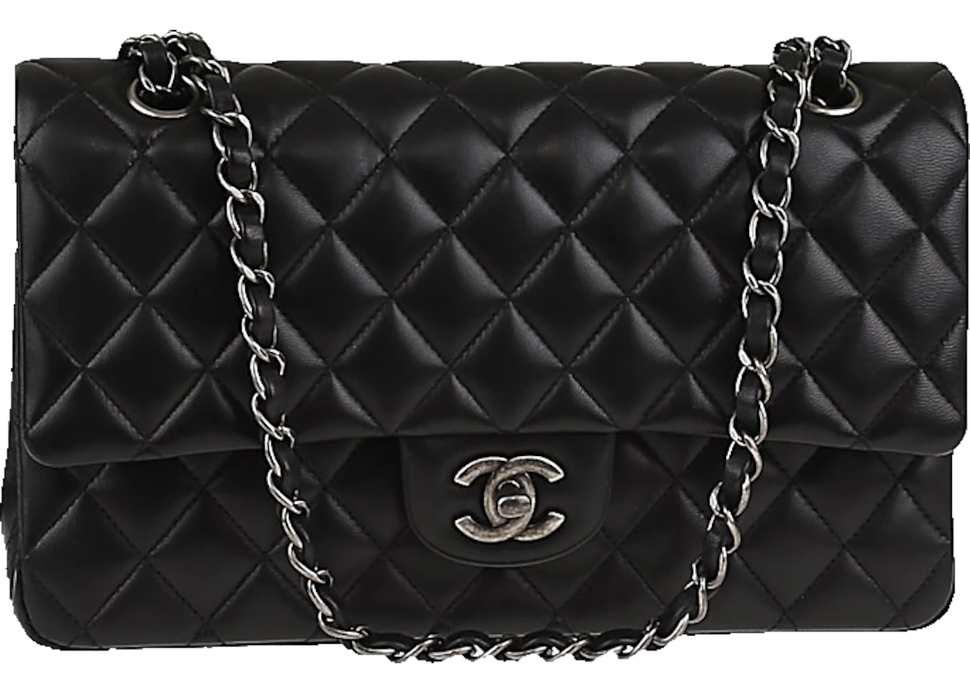Chanel Classic Double Flap Quilted Medium Black US