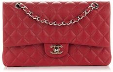Chanel Classic Double Flap Quilted Medium Red