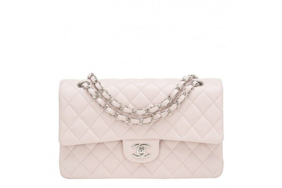 Chanel Classic Double Flap Quilted Medium Pale Pink - US