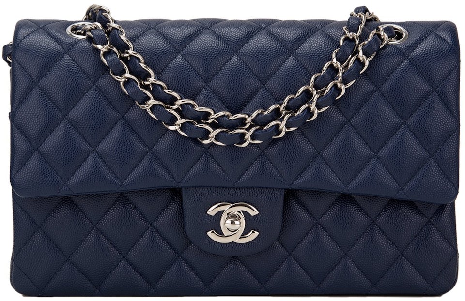 Deux Lux Tote Hand Bag Purse Quilted Navy Blue