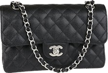 Chanel Twisted Flap Bag Glazed Calfskin Medium Black 985721