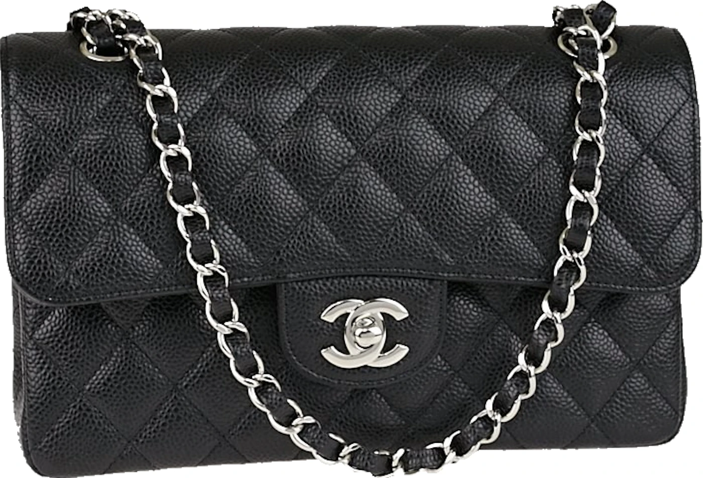Chanel Classic Double Flap Quilted M/L Dark Beige Caviar Silver Hardwa –  Coco Approved Studio