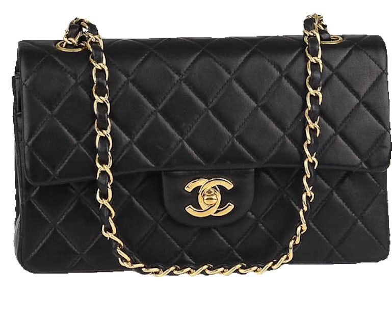 Chanel Black Lambskin Classic Quilted Mini Crossbody Bag