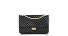 Chanel Reissue 2.55 Classic Double Flap Chevron Quilted Aged 227 Black
