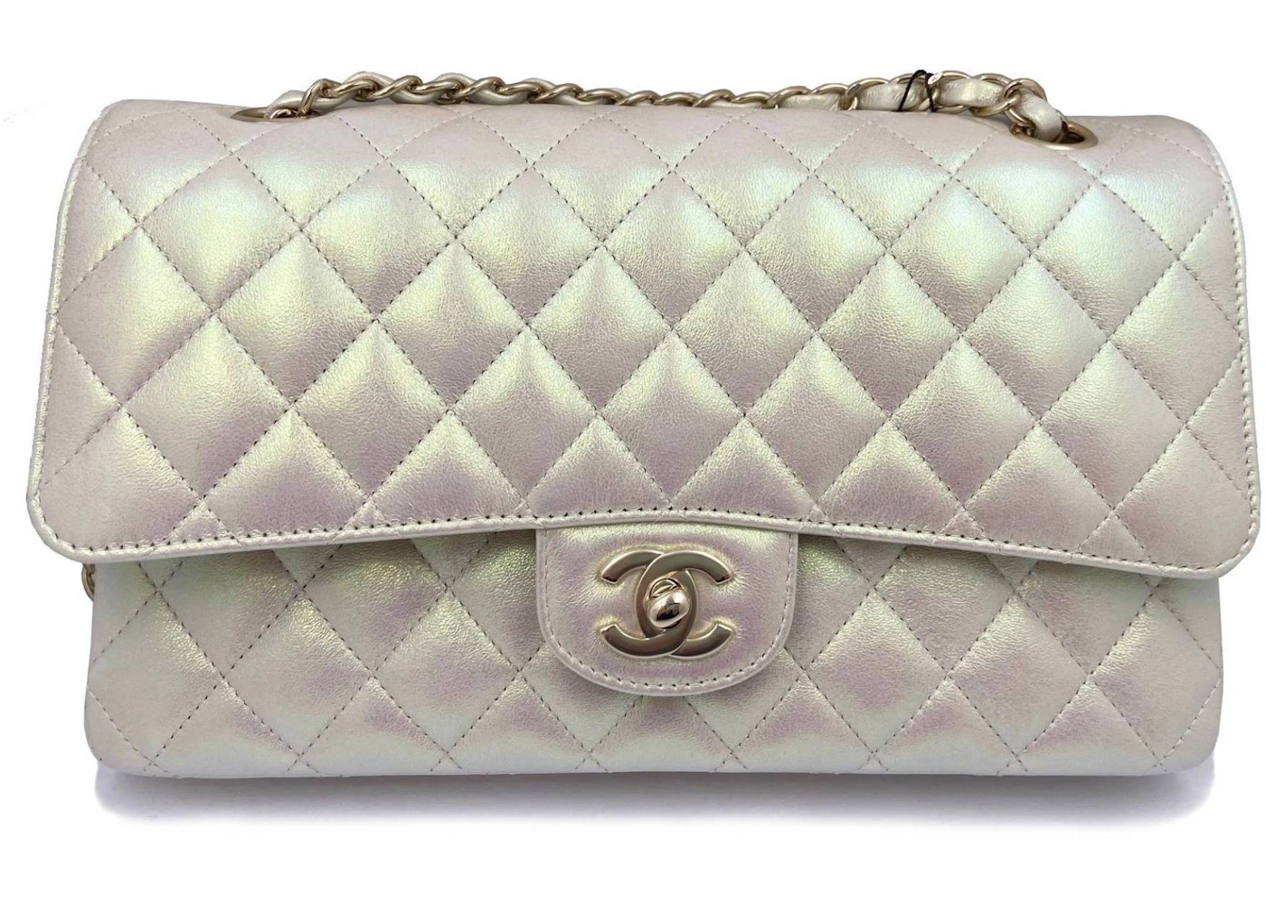 Chanel iridescent white bag Clearance