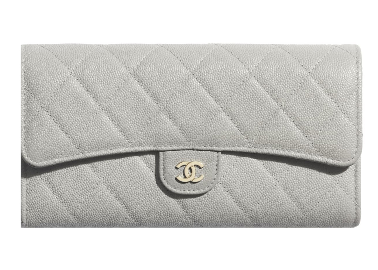 CHANEL Boy Long Wallet Quilted Purple Lambskin Clutch  Chelsea Vintage  Couture