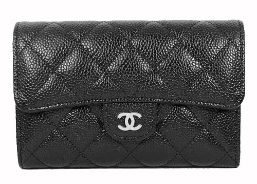 Chanel Classic Medium Flap Wallet Black (AP0232) in Calfskin with ...