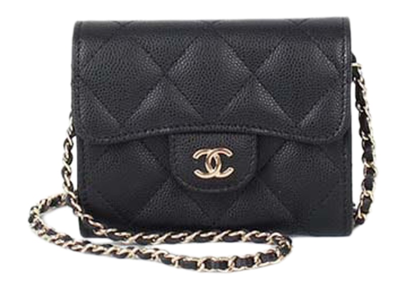 Chanel Classic Mini Chain Wallet Black AP0238 Y33352 C3906 in