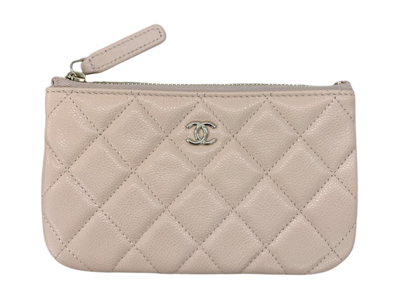 Chanel Classic Mini Zipped Pouch Nude