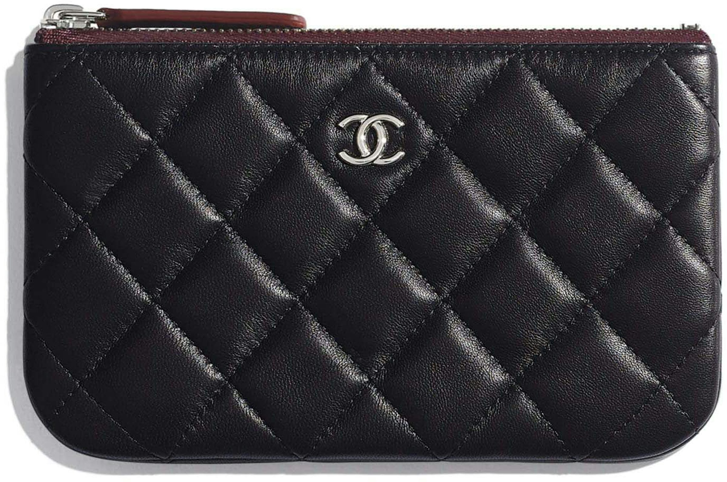 Chanel Classic Pouch Mini A82365 Black in Lambskin Leather with