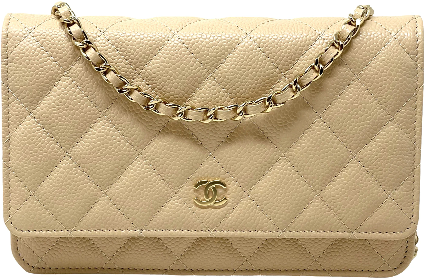 Wallet on chain timeless/classique leather crossbody bag Chanel Beige in  Leather - 36103676