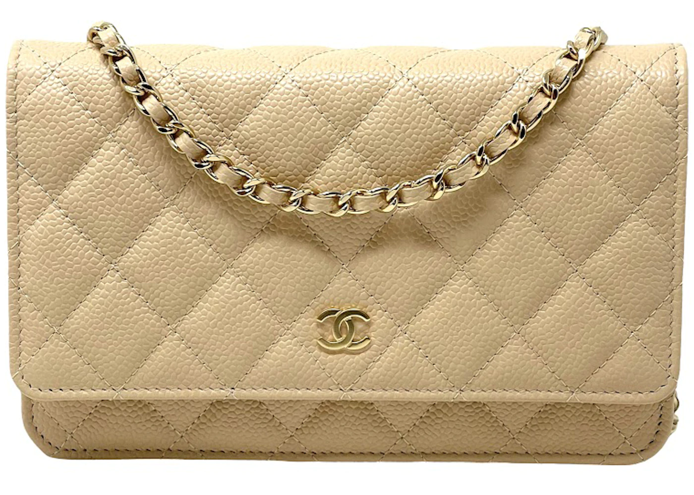 Chanel Classic Quilted Woc Crossbody Bag Beige In Leather With Gold-Tone -  Us