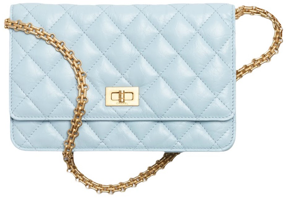Chanel Classic Quilted WOC Crossbody Bag Light Blue in Leather with  Gold-tone - JP