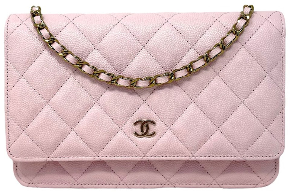 Chanel Classic Quilted WOC Crossbody Bag Light Pink in Leather with Gold- tone - US