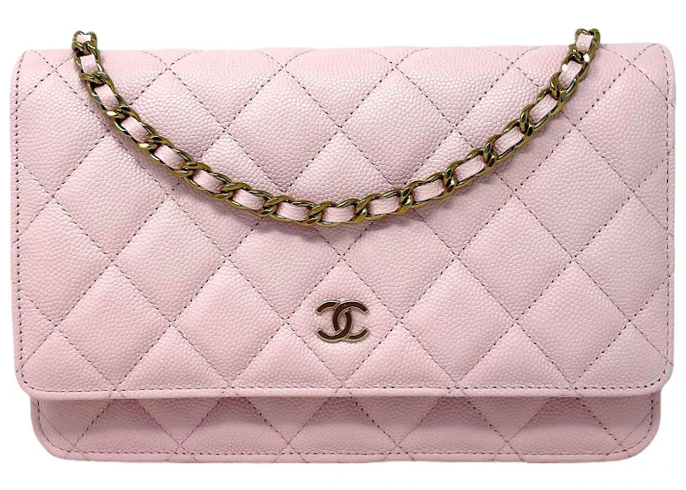 Chanel Classic Quilted Woc Crossbody Bag Light Pink In Leather With  Gold-Tone - Gb