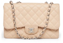Chanel Classic Single Flap Quilted Jumbo Beige Clair