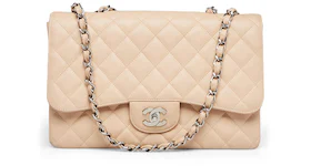 Chanel Classic Single Flap Quilted Jumbo Beige Clair